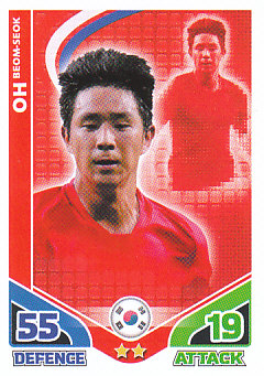 Oh Beom-Seok South Korea 2010 World Cup Match Attax #159